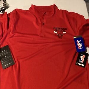 Unk Chicago Bulls Red Quarter-Zip Sweatshirt